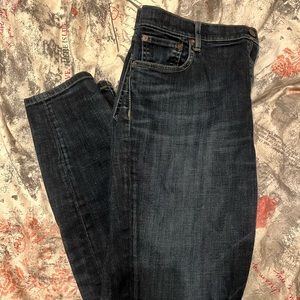 ABLE The High Rise Skinny Jeans, Dark Blue Wash Size 31